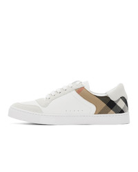 Burberry White Check Reeth Sneakers