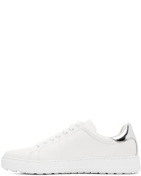 Salvatore Ferragamo White Gancini Sneakers