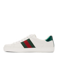 Gucci White Gg Apple Ace Sneakers