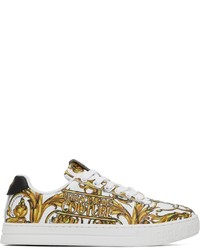 VERSACE JEANS COUTURE White Gold Regalia Baroque Sneakers