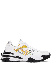 VERSACE JEANS COUTURE White Gold Trail Trek Sneakers