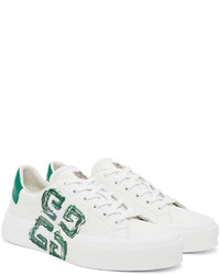 Givenchy White Green City Sport 4g Sneakers