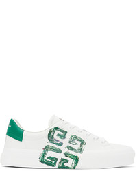 Givenchy White Green City Sport 4g Sneakers