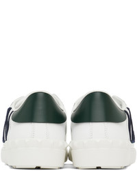 Valentino Garavani White Green Vltn Low Top Sneakers