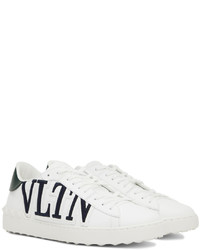Valentino Garavani White Green Vltn Low Top Sneakers