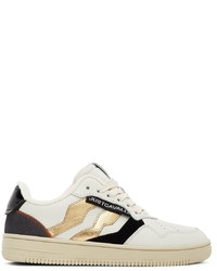 Just Cavalli White Leather Low Top Sneakers