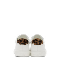 Saint Laurent White Leopard Andy Sneakers
