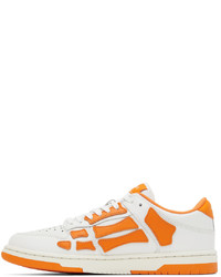 Amiri White Orange Skel Top Low Sneakers