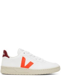 Veja White Orange V 10 Vegan Sneakers