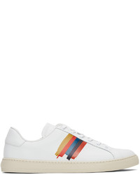 Paul Smith White Painted Stripe Hansen Sneakers