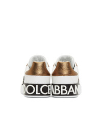 Dolce And Gabbana White Portofino Heart Sneakers