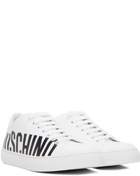 Moschino White Printed Sneakers