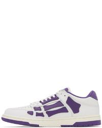 Amiri White Purple Skel Top Low Sneakers