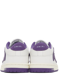 Amiri White Purple Skel Top Low Sneakers