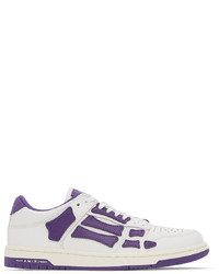 Amiri White Purple Skel Top Low Sneakers