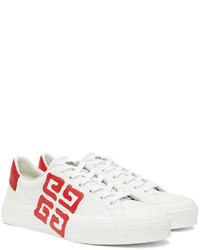 Givenchy White Red City Sport 4g Sneakers