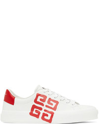 Givenchy White Red City Sport 4g Sneakers