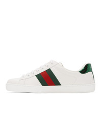 Gucci White Snake New Ace Sneakers