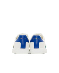 Gucci White Tennis Ace Sneakers