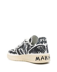 Marni X Veja Scribble Print Sneakers