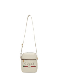 Gucci White Print Messenger Bag