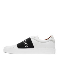 Givenchy White And Black Elastic Urban Street Sneakers