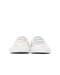 Givenchy White Chain Urban Slip On Sneakers