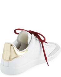Isabel Marant Bryce Lace Up Logo Print Sneaker White