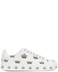 Dolce & Gabbana London Crown Print Sneakers