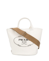 Prada Front Logo Tote Bag