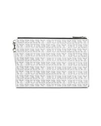 Burberry Perforated Logo Leather Zip Pouch