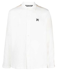 Palm Angels Pa Monogram Print Linen Shirt