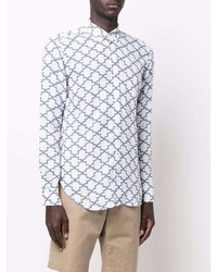 PENINSULA SWIMWEA R Pattern Print Linen Shirt