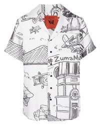 Thebe Magugu All Over Graphic Linen Shirt