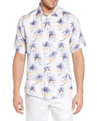 Tommy Bahama Sunset Palm Print Linen Shirt
