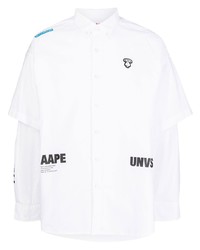 AAPE BY A BATHING APE Aape By A Bathing Ape Layered Sleeve Button Up Shirt