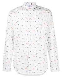 PS Paul Smith Abstract Pattern Long Sleeve Shirt