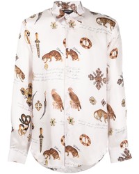Just Cavalli Animal Print Button Up Shirt