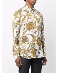 VERSACE JEANS COUTURE Baroque Print Long Sleeve Shirt