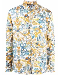 VERSACE JEANS COUTURE Barqoue Pattern Button Up Shirt