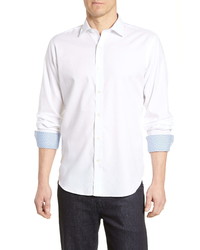 Bugatchi Classic Fit Abstract Print Cotton Shirt