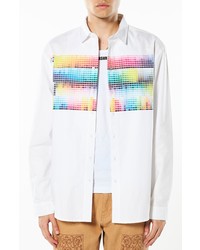Pleasures Colors Button Up Shirt In White At Nordstrom