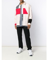 Diesel Red Tag Colour Block Button Up Shirt
