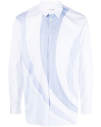 Comme Des Garcons SHIRT Comme Des Garons Shirt Contrasting Stripe Wave Print Shirt
