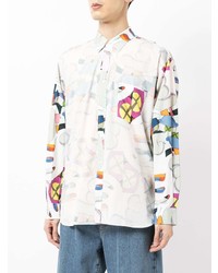 Comme Des Garcons SHIRT Comme Des Garons Shirt Geometric Print Cotton Shirt