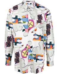 Comme Des Garcons SHIRT Comme Des Garons Shirt Graphic Print Longsleeved Shirt