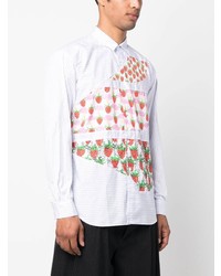 Comme Des Garcons SHIRT Comme Des Garons Shirt Strawberry Print Panel Shirt