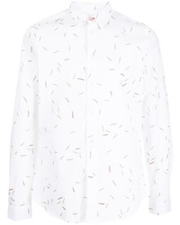 PS Paul Smith Feather Print Cotton Shirt