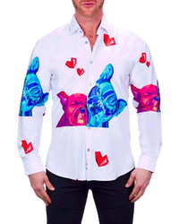 Maceoo Fibonacci Doglove Cotton Button Up Shirt