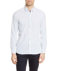 Ted Baker London Geo Print Slim Fit Button Up Shirt